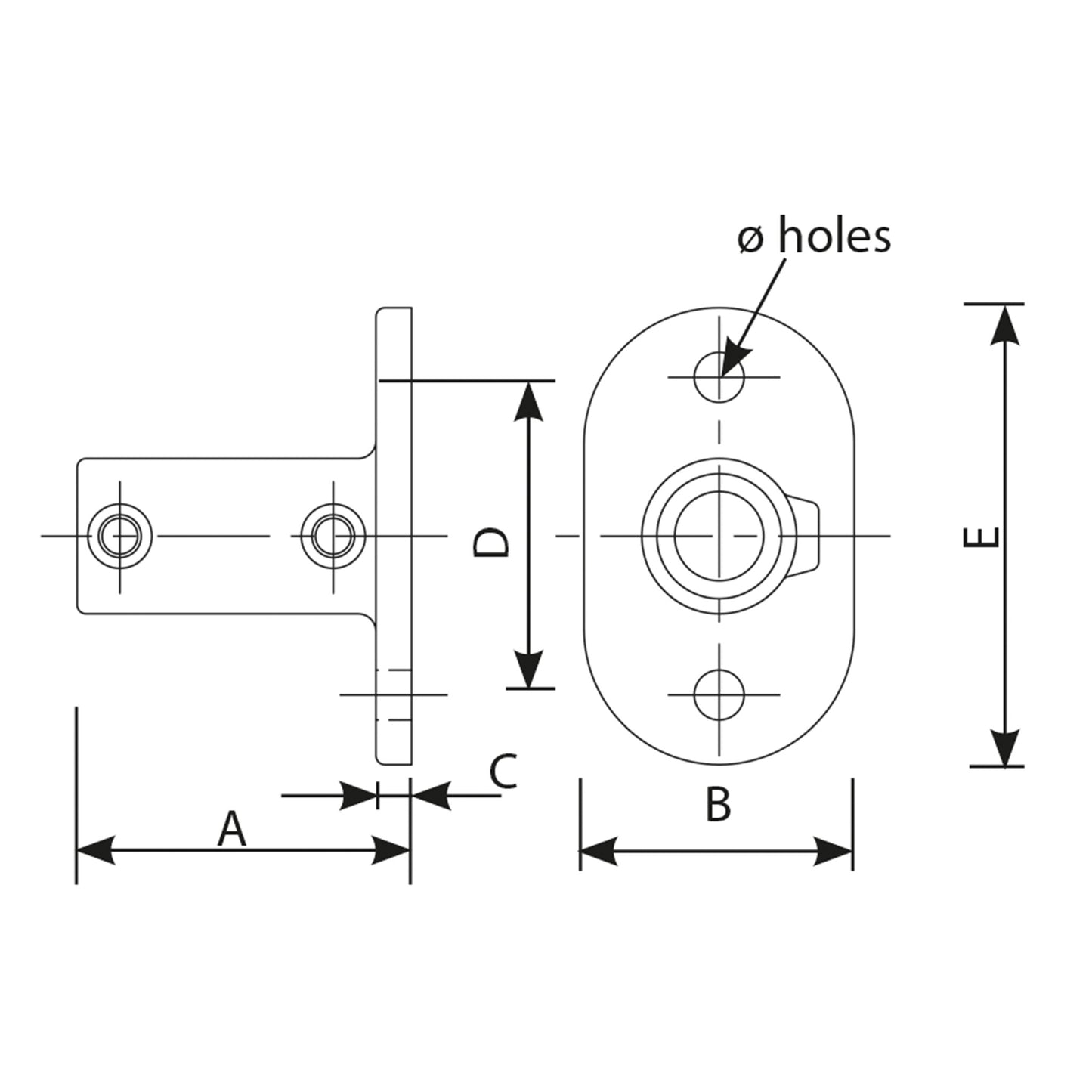 C12 - Railing Base Flange