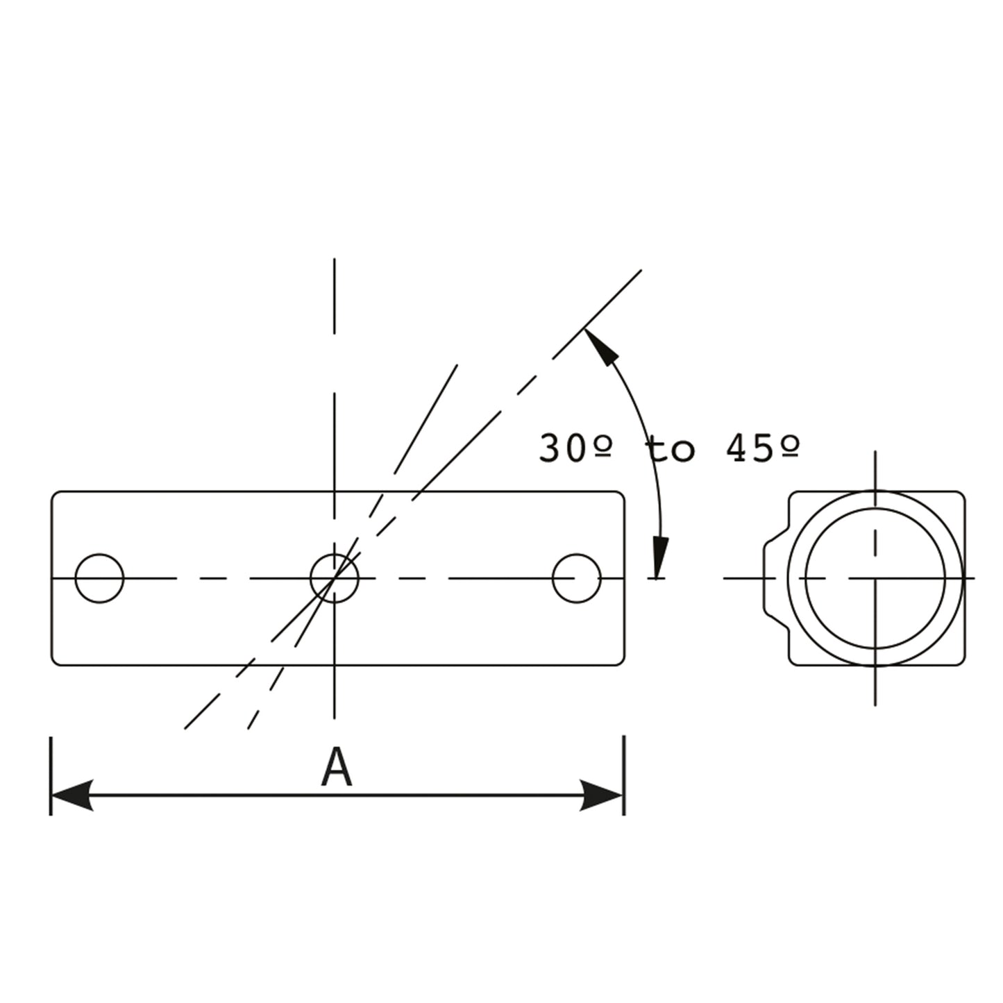 C28 - Adjustable 2 Socket Cross (30° to 45°)